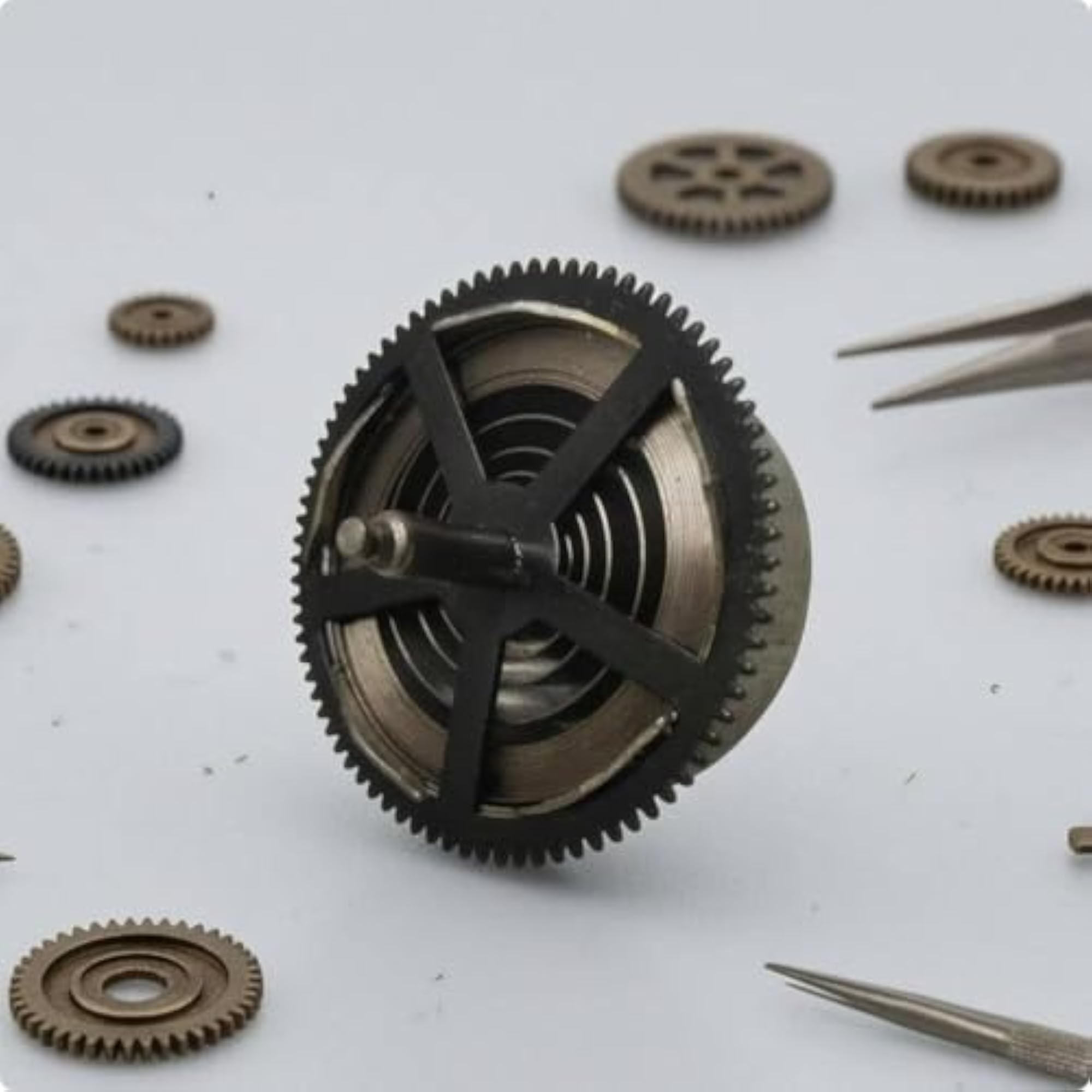 Brass-Colored Mechanical Clock Mainspring Assembly Spare Part